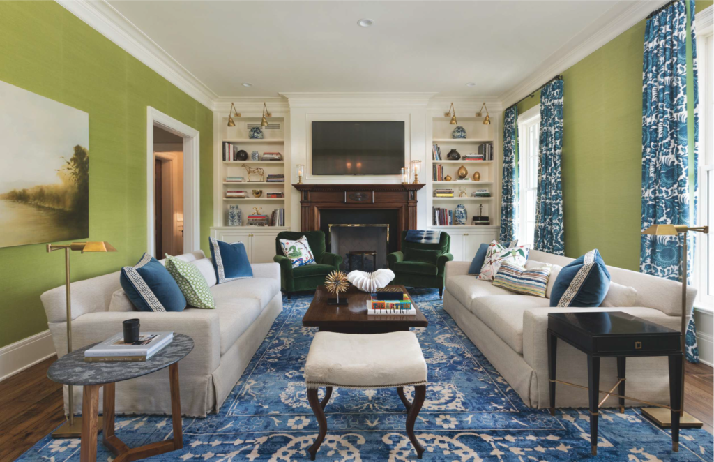 living room green walls